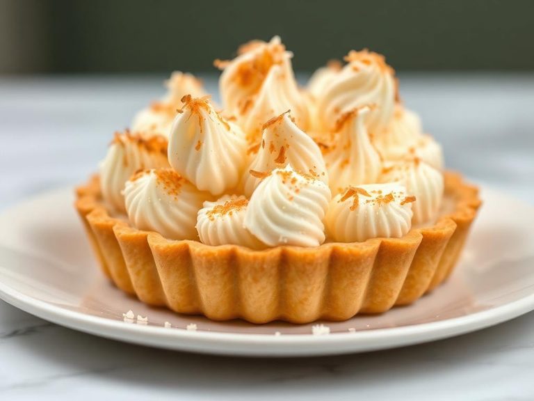 Coconut macaroon tart