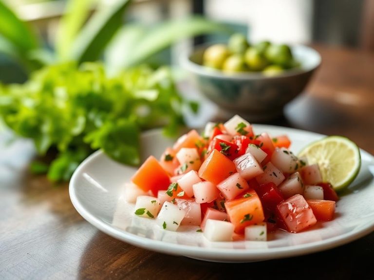 Coconut water ceviche