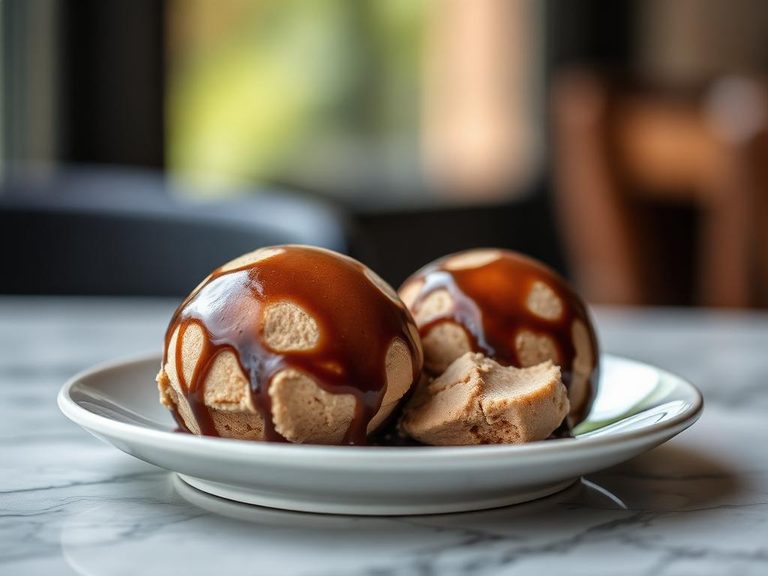 Coffee-flavored ice cream or gelato