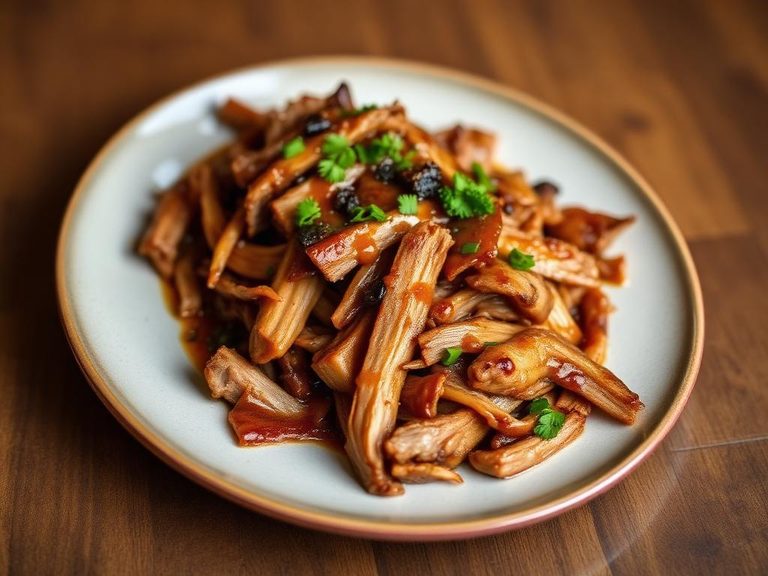 Cola-braised pulled pork