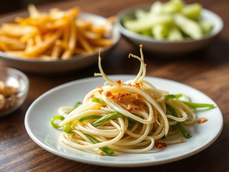 Cold bean sprout appetizer with garlic
