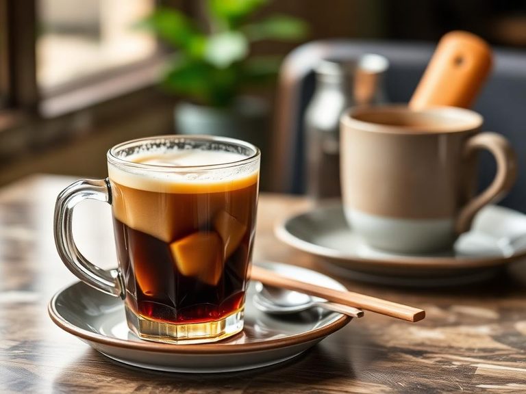 Cold Brew Latte with Flavored Syrup