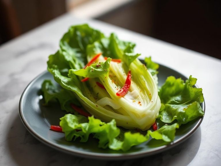 Cold dressed celtuce with chili oil