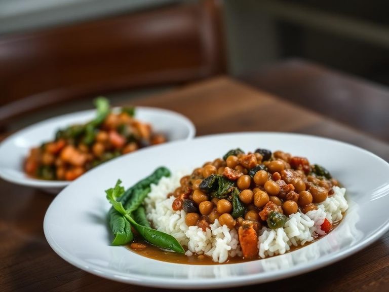 Collard green and black-eyed pea stew