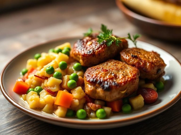 Combined with mashed peas or carrots