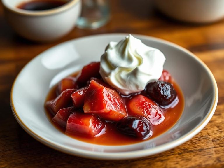 Compote with Cream
