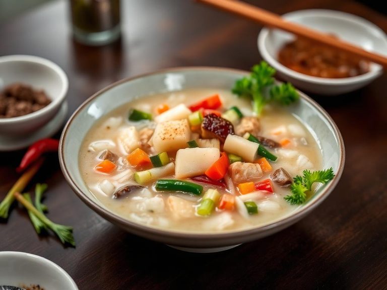 Congee with Mixed Vegetables
