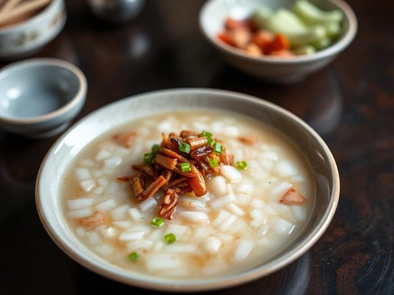 Congee with toppings
