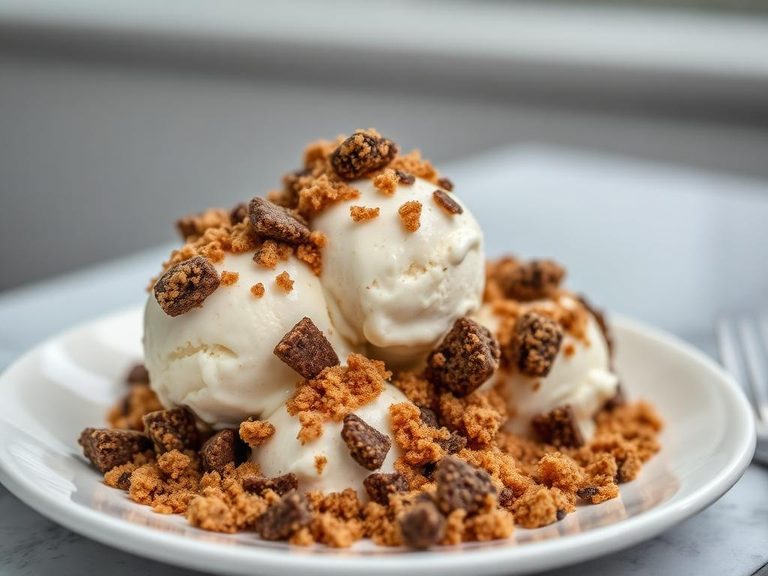 Cookie crumble topping for ice cream