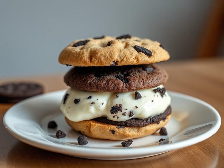 Cookies and Cream Ice Cream Sandwich