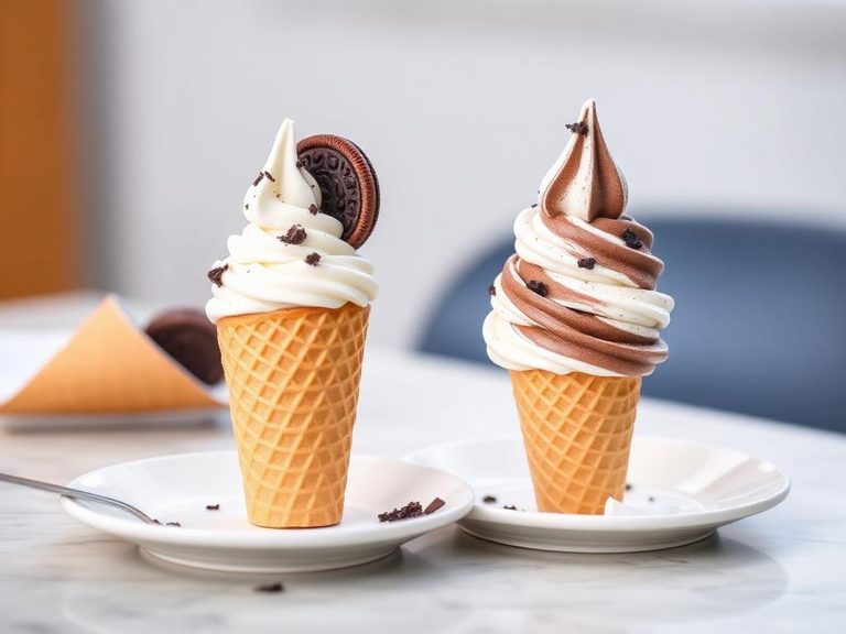 Cookies and Cream Soft Serve Cone