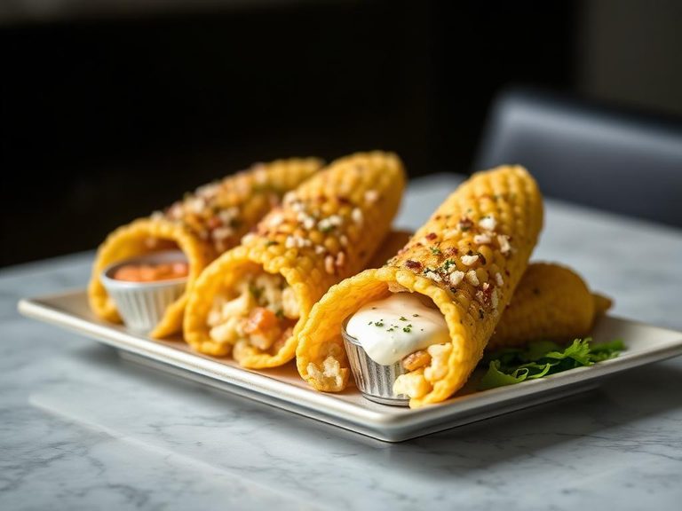 Corn Cones with Dip