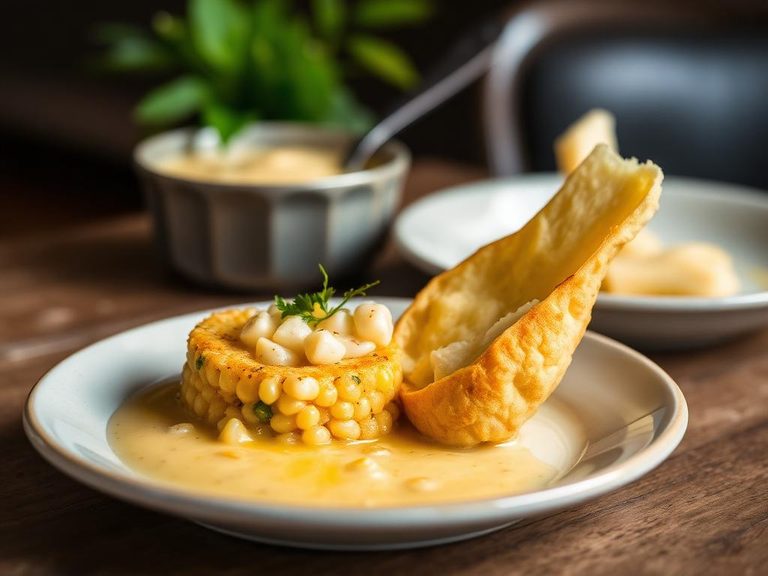 Corn pone with chowder