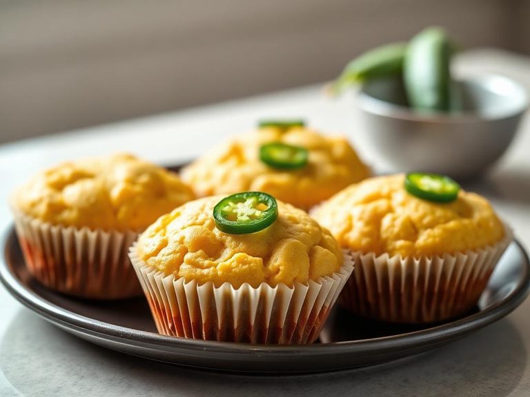 Cornbread muffins with jalapeños