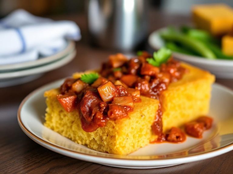 Cornbread with chili