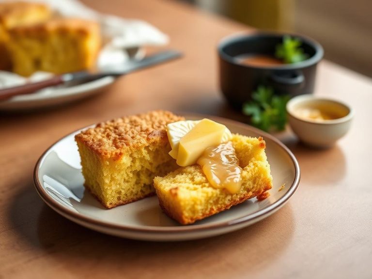 Cornbread with honey butter