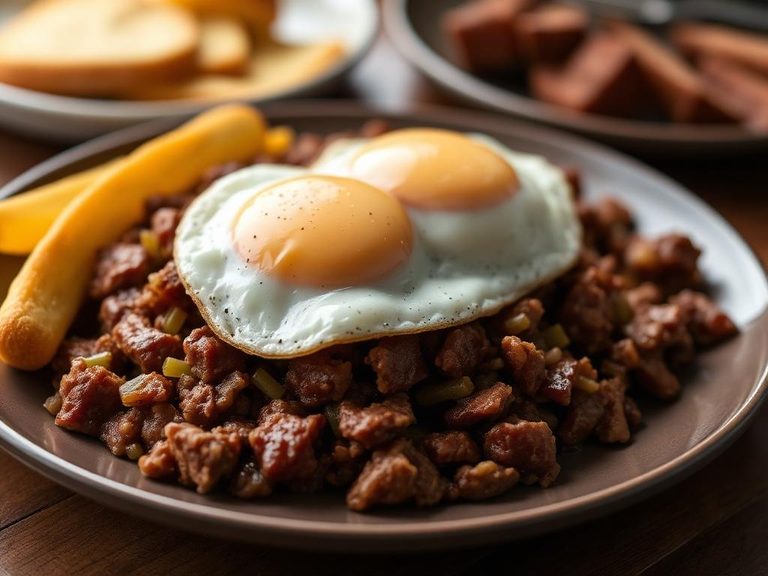 Corned Beef Hash with Fried Eggs