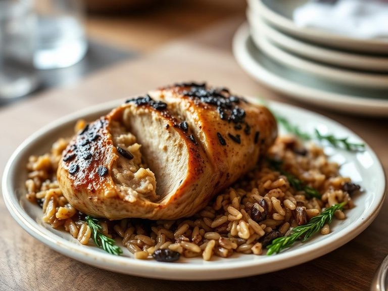 Cornish Game Hen Stuffed with Wild Rice