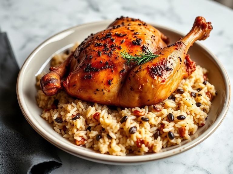 Cornish Game Hen with Wild Rice