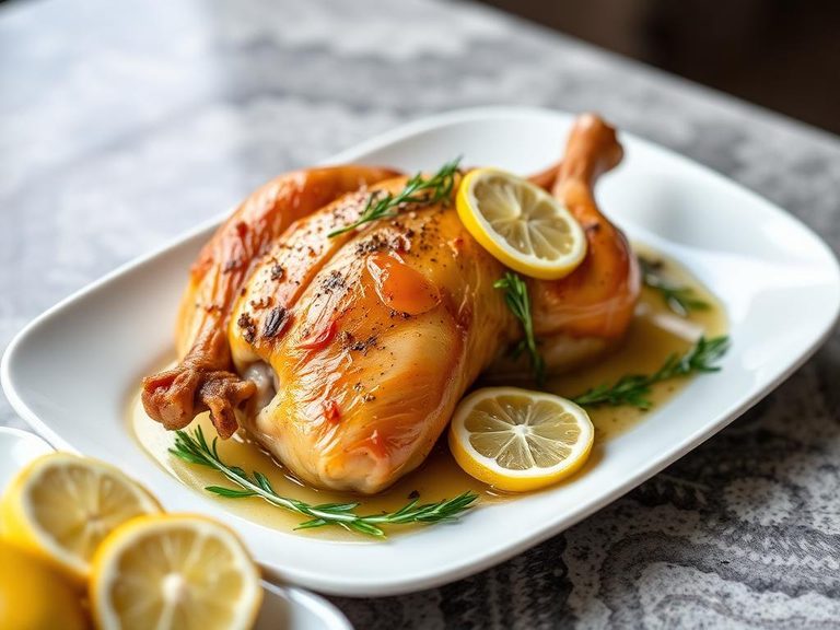 Cornish Hen with Lemon and Garlic