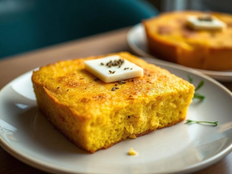 Cornmeal Spoonbread with Cheese