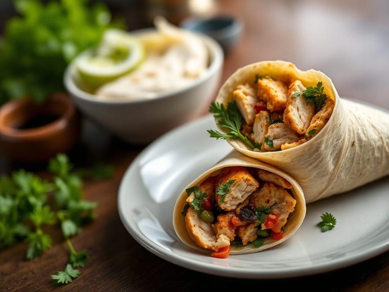Coronation Chicken Wrap