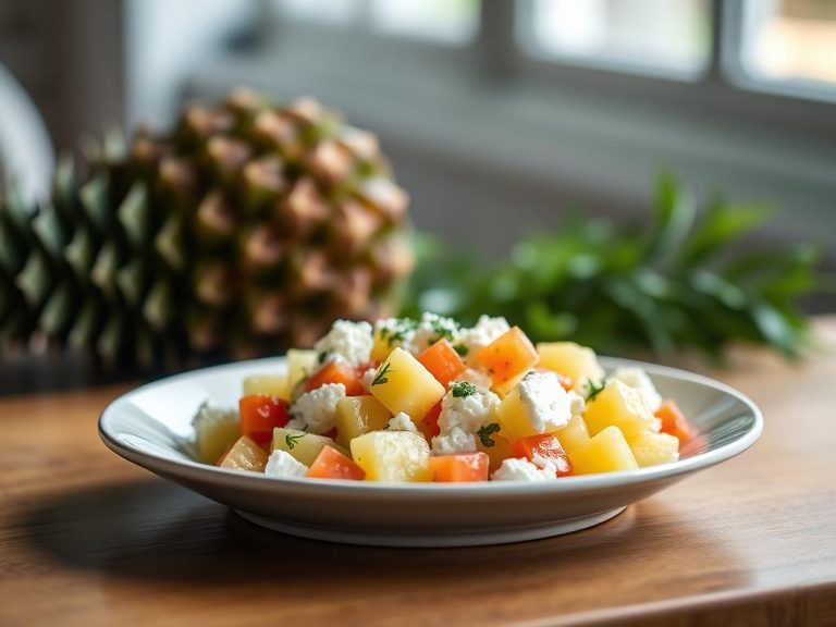 Cottage cheese and pineapple salad