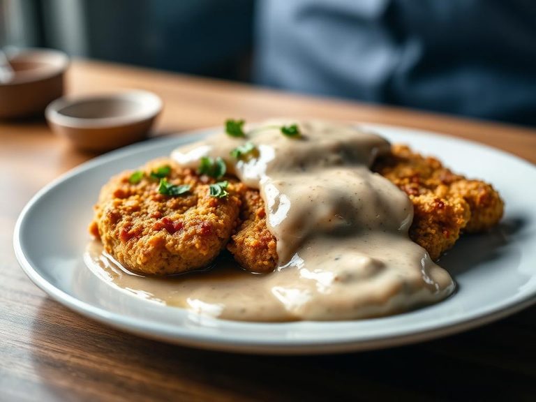Country-fried steak with gravy