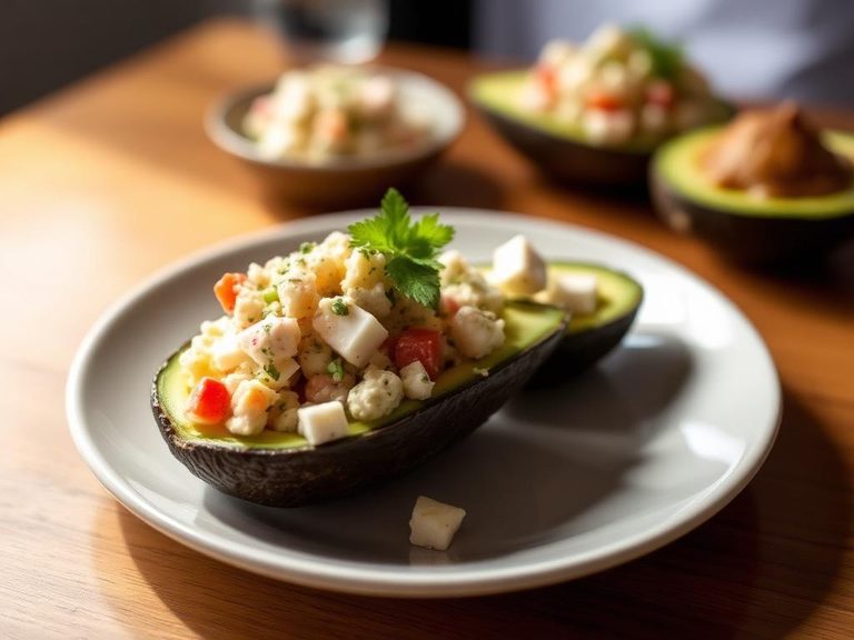 Crab Salad Stuffed Avocado