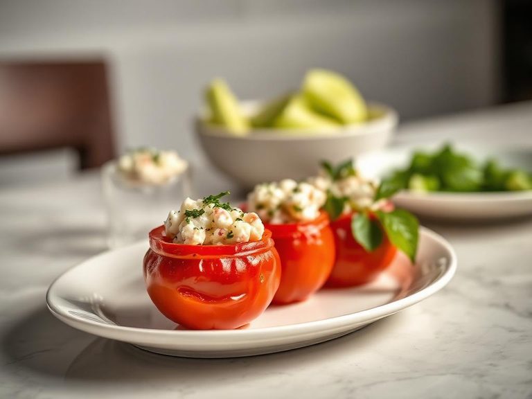 Crab Salad Stuffed Tomatoes