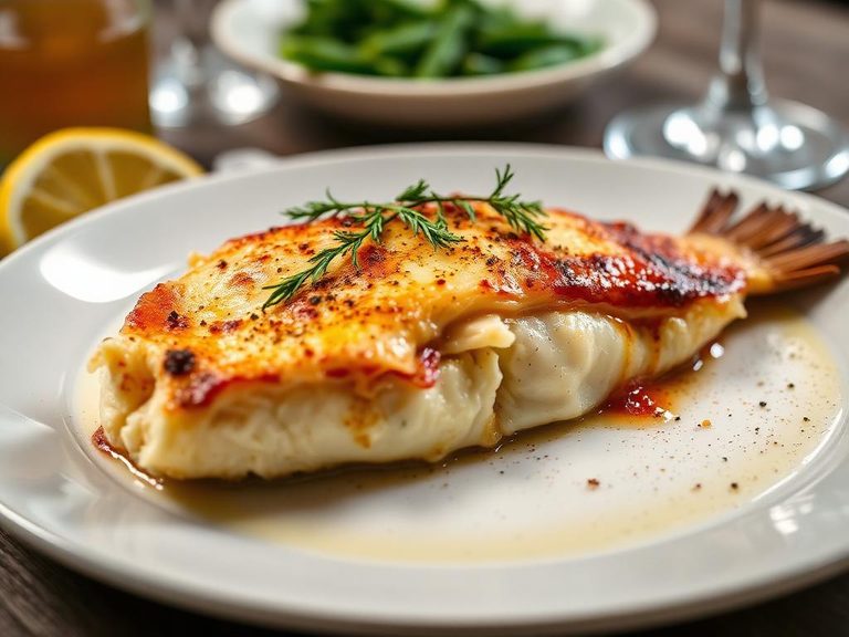 Crab-Stuffed Flounder au Gratin