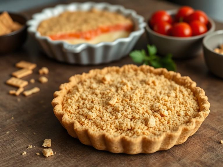Cracker crumbs as a pie crust base