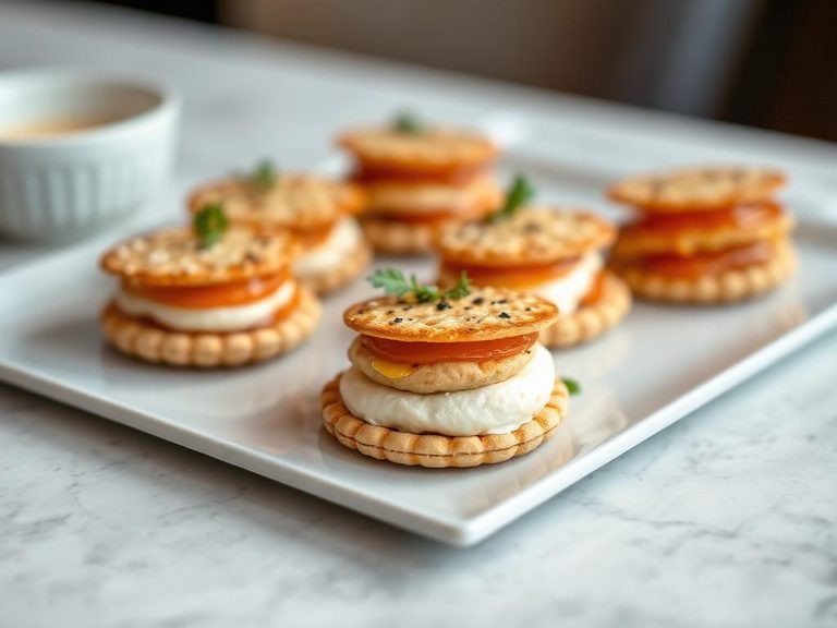 Cracker Sandwich Appetizers