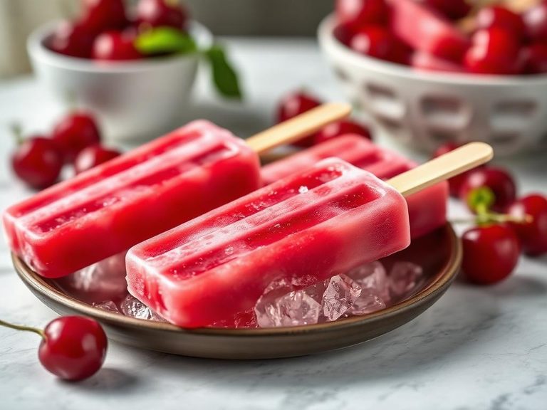Cran Cherry Popsicles