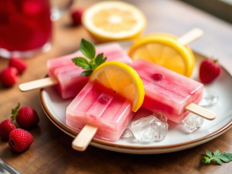 Cranberry Lemonade Popsicles