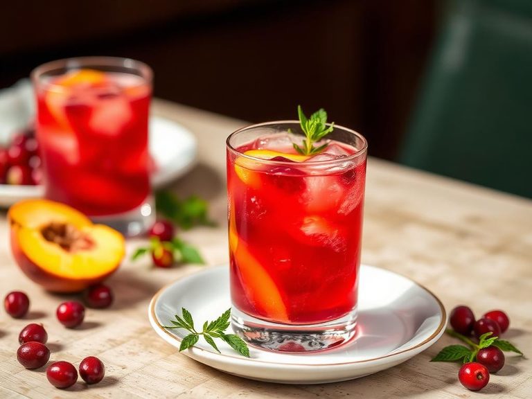 Cranberry Peach Spritzer