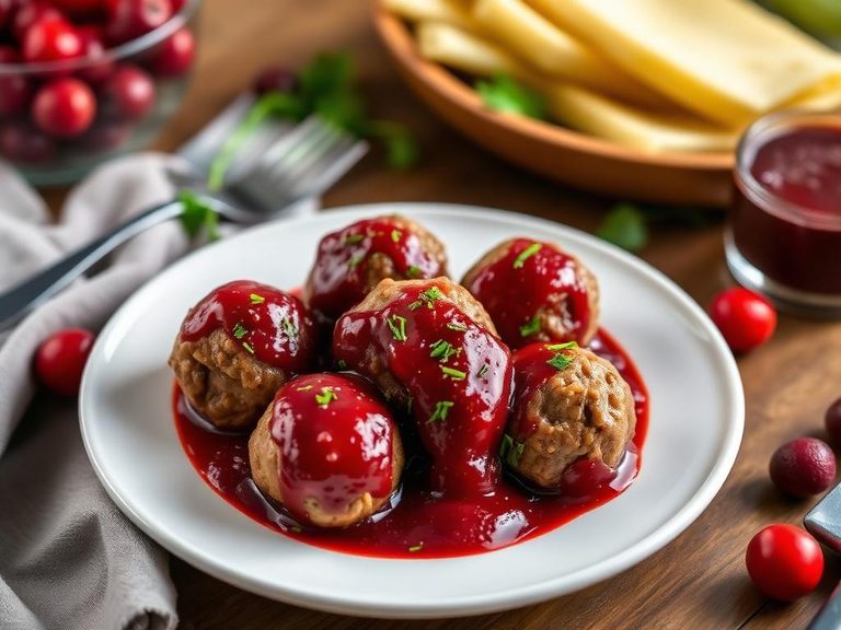 Cranberry Sauce Meatballs