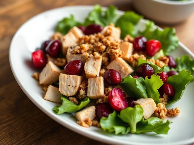 Cranberry walnut chicken salad