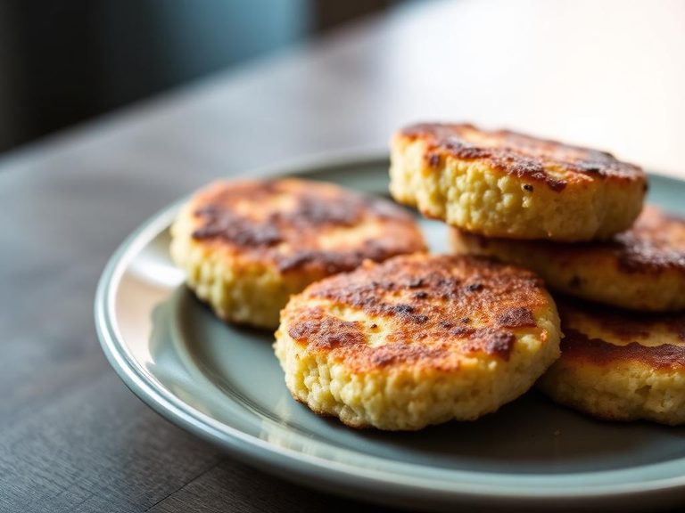 Cream of Wheat 'polenta' cakes, pan-fried until crispy