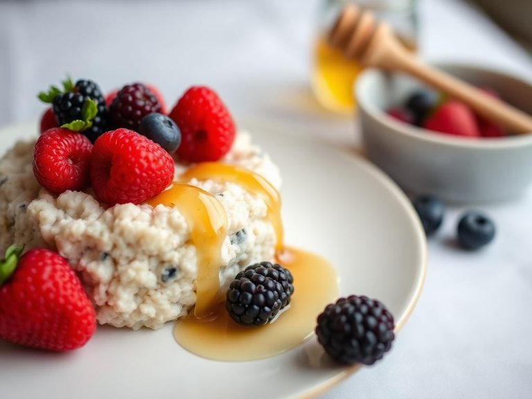 Cream of Wheat with fresh berries and honey