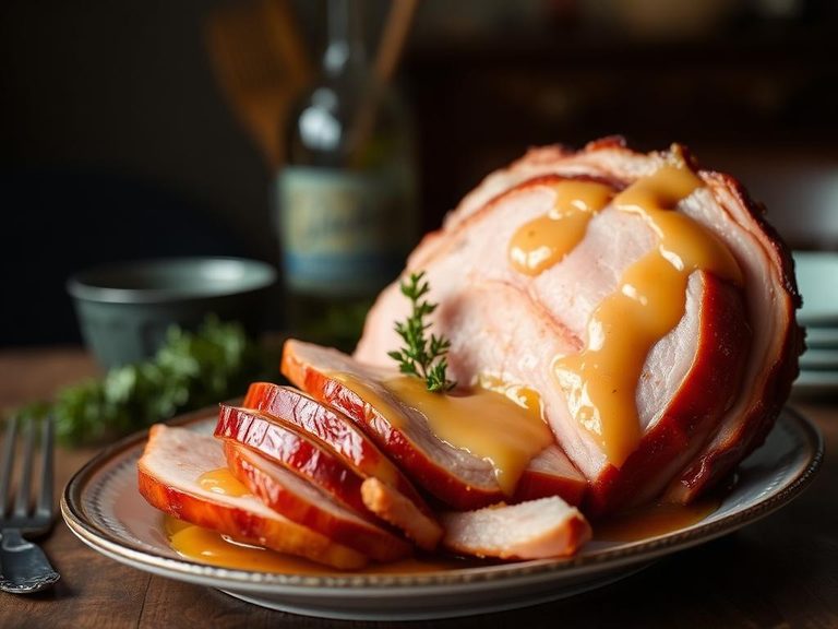 Cream soda-glazed ham