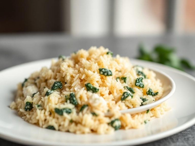 Creamed Rice with Spinach