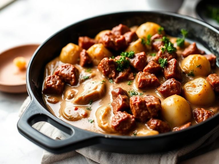Creamy Beef and Potato Skillet