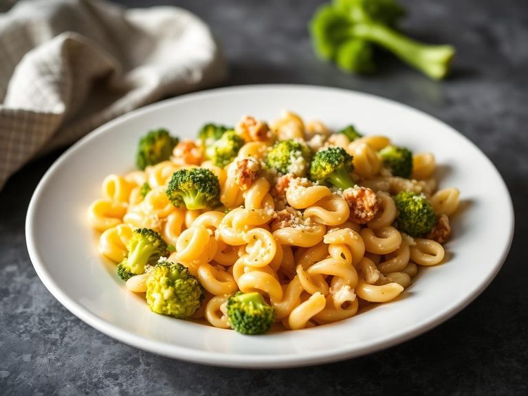 Creamy Broccoli Cheddar Pasta Salad