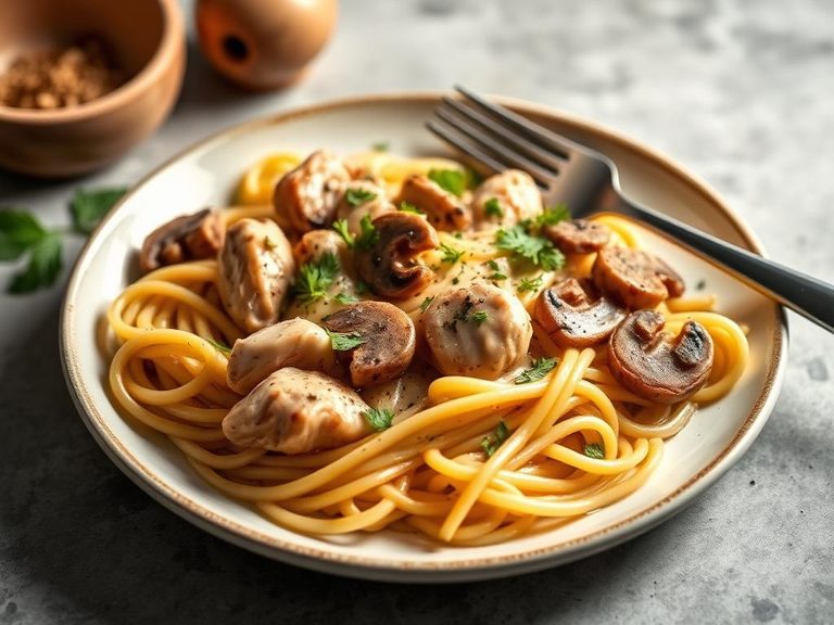 Creamy Chicken and Mushroom Pasta
