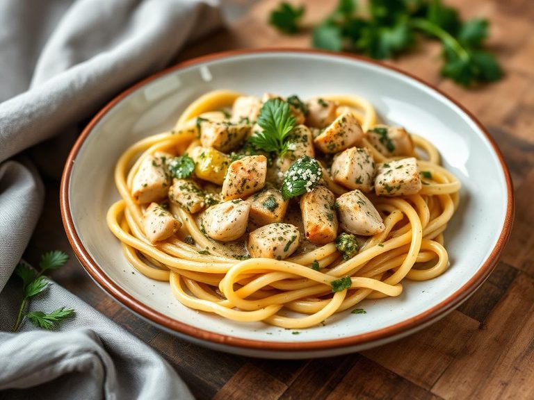Creamy Chicken Pesto Pasta