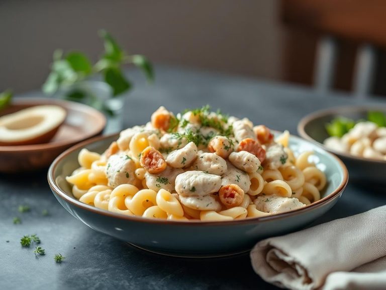 Creamy Dill Chicken Pasta Salad