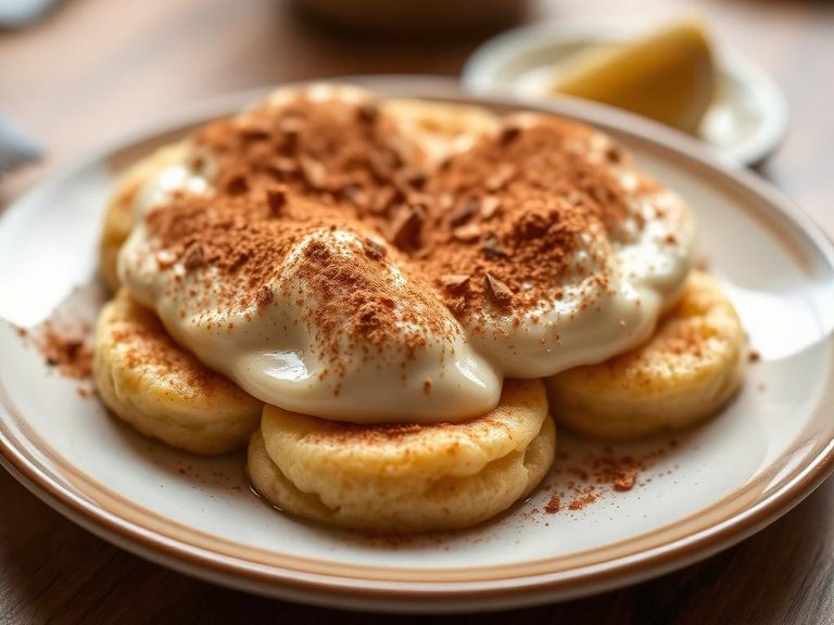 Creamy farina with cinnamon and sugar