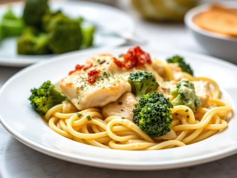 Creamy Fish and Broccoli Pasta Bake