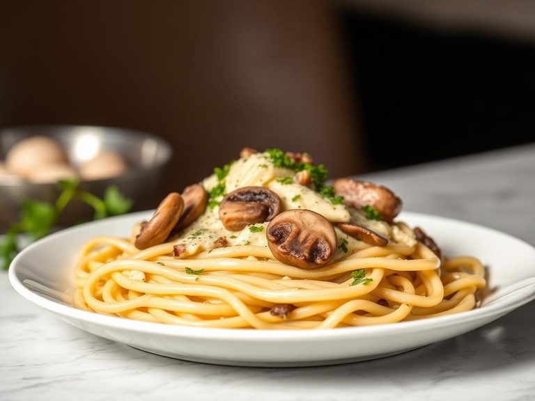 Creamy Garlic Mushroom Pasta